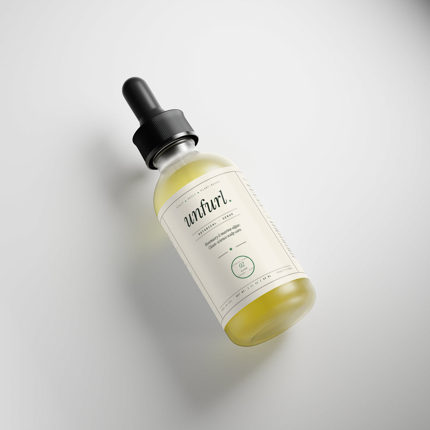 Botanical Hair Growth Serum bottle — alternate angle